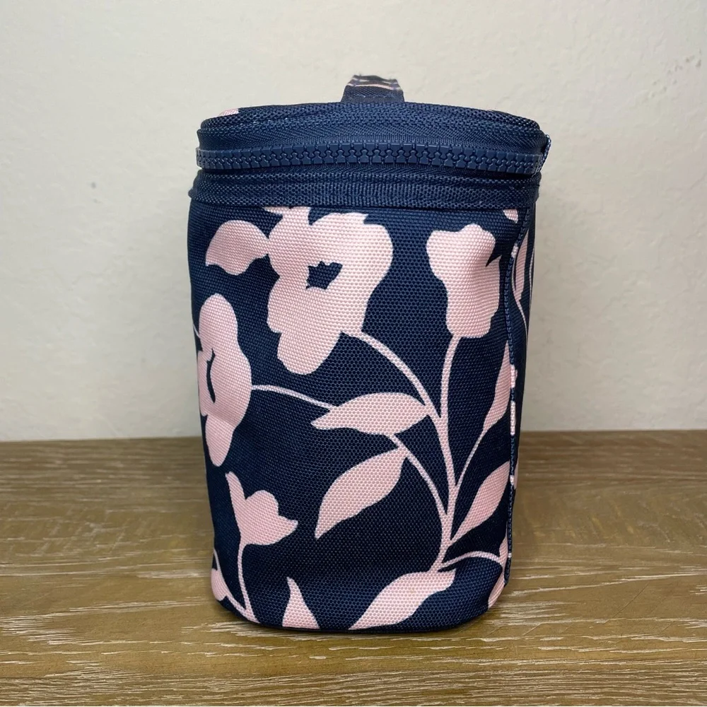 Kate Spade Garden Vine Lunch Tote Pink and Navy Blue